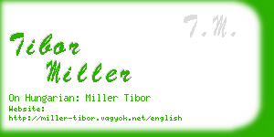 tibor miller business card